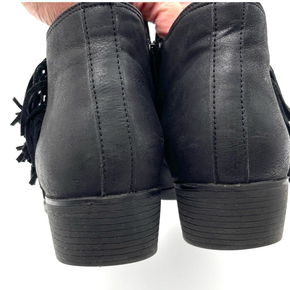American Rag Black Ankle Boots with Fringe Size 9.5 - Picture 7 of 8